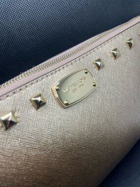 Michael Kors Women's Metallic Studded Wristlet - Rose Gold